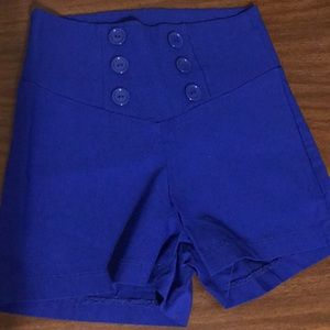 Blue high waisted shorts!